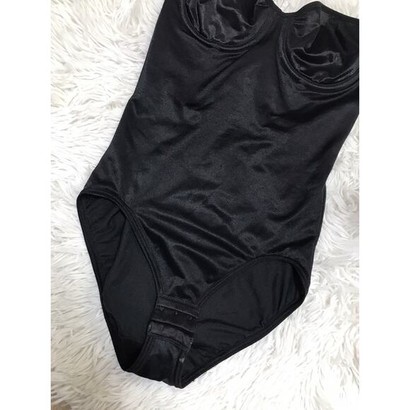 Vtg 2002 Y2k Victorias Secret Bodysuit Girdle BODY SLIMMING Shaper Black 34B/SM - Picture 4 of 8